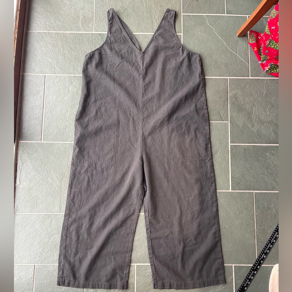 Universal Thread Charcoal Oversized linen blend jumpsuit